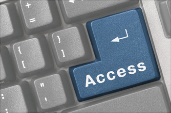 teclado con la tecla intro con el texto "access" sobre ella