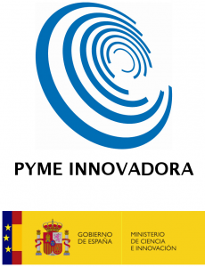 Logo da pequena e média empresa inovadora do governo espanhol, Ministério da Ciência e Inovação.