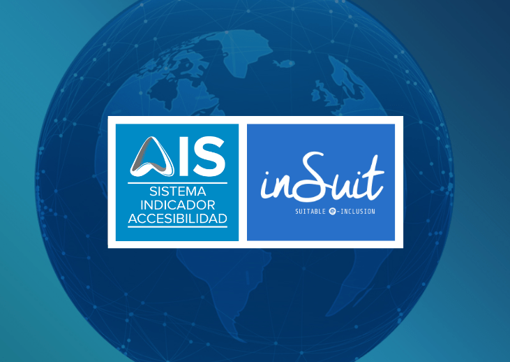 Recuadro que muestra el logo del Sistema Indicador de Accesibilidad (AIS) y el logo de inSuit