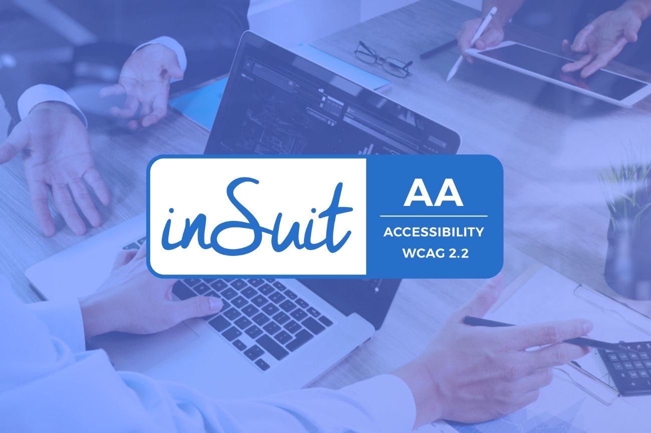 inSuit aa certification logo according to the requirements of wcag 2.2