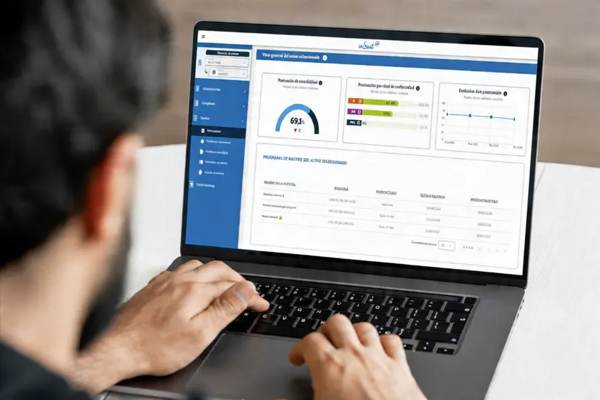 Panel de la herramienta de monitoreo de accesibilidad del sitio web de inSuit Monitor™